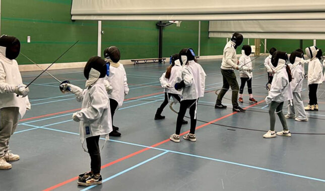 Kinderen schermen